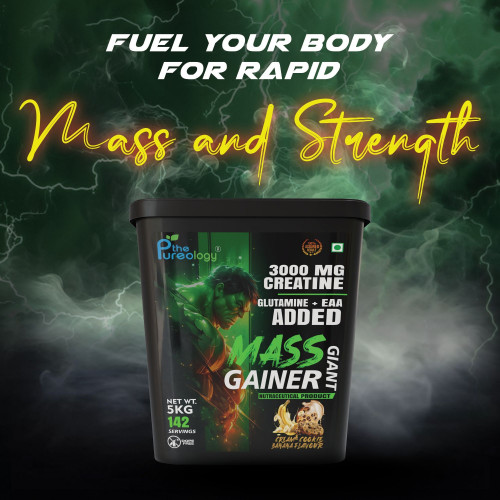 thepureology Giant Mass Gainer Weight Gainers/Mass Gainers  5kg Belgian Chocolate