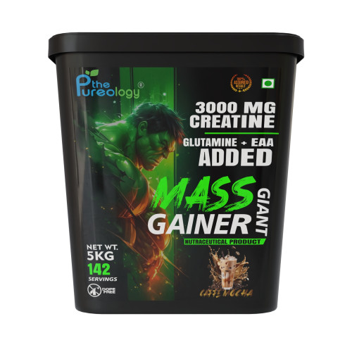 thepureology Giant Mass Gainer Weight Gainers/Mass Gainers  (5 kg,  Caffe Mocha)