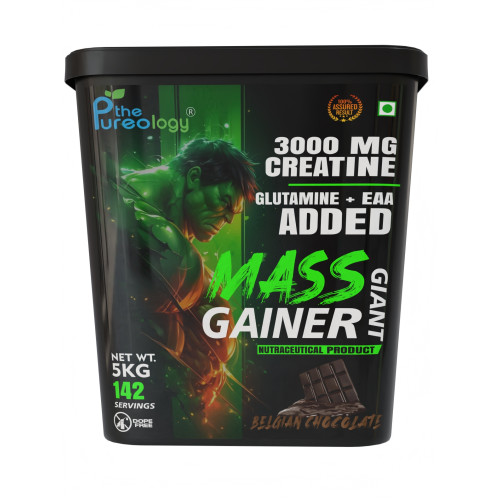 thepureology Giant Mass Gainer Weight Gainers/Mass Gainers  5kg Belgian Chocolate