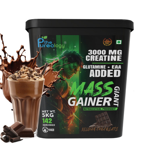 thepureology Giant Mass Gainer Weight Gainers/Mass Gainers  5kg Belgian Chocolate