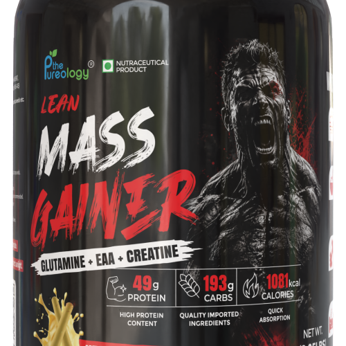 Thepureology Lean Mass Gainer Weight Gainers/Mass Gainers Kesar Kulfi Flavour 1kg