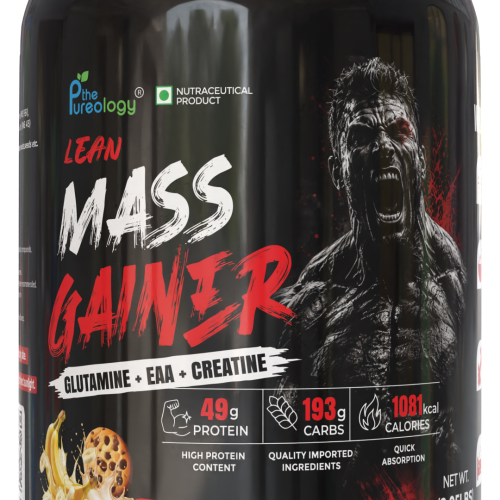 Thepureology Lean Mass Gainer Weight Gainers/Mass Gainers Cream Cookies & Banana Flavour 1kg
