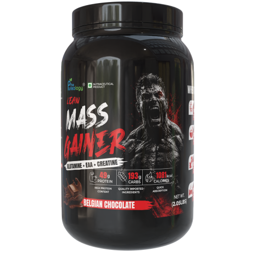 Thepureology Lean Mass Gainer Weight Gainers/Mass Gainers Belgian Chocolate Flavour 1kg