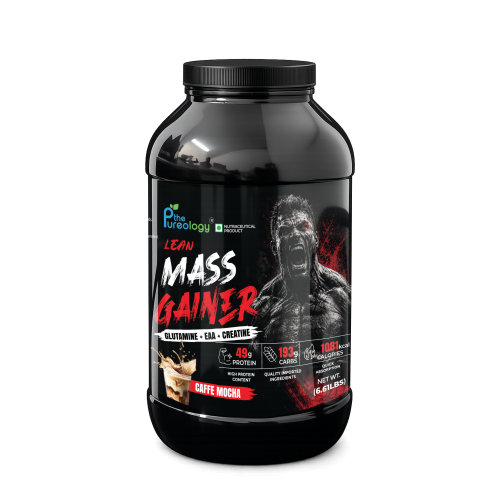 Thepureology Lean Mass Gainer Weight Gainers/Mass Gainers Caffe Mocha Flavour 3kg