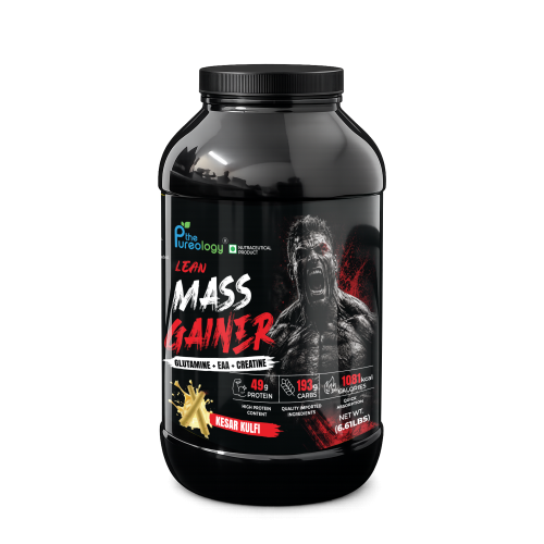 Thepureology Lean Mass Gainer Weight Gainers/Mass Gainers Kesar Kulfi Flavour 3kg