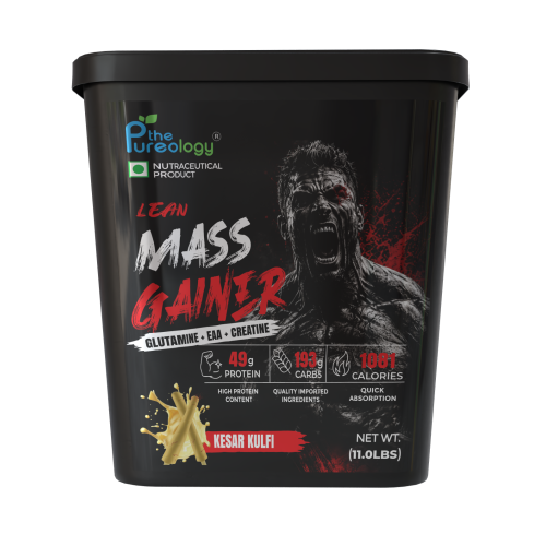 Thepureology Lean Giant Mass Gainer Weight Gainers/Mass Gainers Kesar Kulfi Flavour 5kg