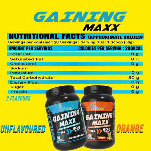 Thepureology Gaining Maxx Gainer Unflavoured 1kg