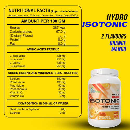 Hydro Isotonic Instant Energy Drink Shikanji  Flavour 