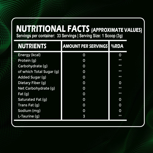 L-Taurine Unflavoured (100gm, 33 servings)