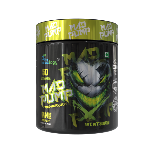 Thepureology Mad Pump Pre Workout 8000mg  (300 g, Pineapple)