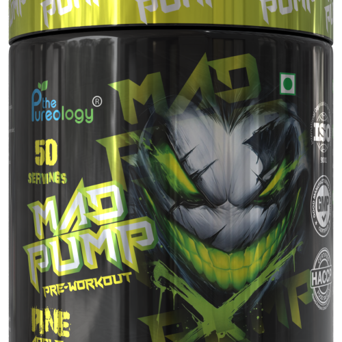 Thepureology Mad Pump Pre Workout 8000mg  (300 g, Pineapple)