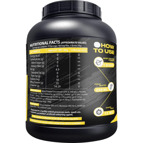 thepureology Protien | Whey Concentrate Whey Protein  ( 2.5kg, Banana)