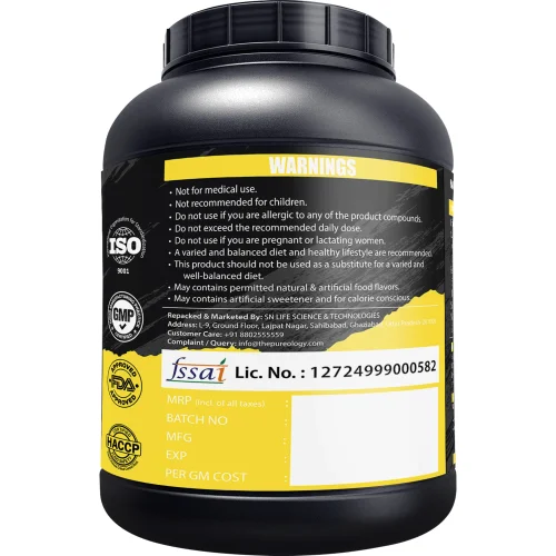 thepureology Protien | Whey Concentrate Whey Protein  ( 2.5kg, Banana)