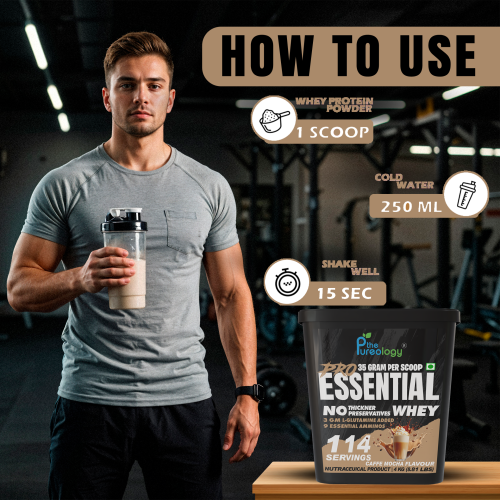 thepureology Protien | Whey Concentrate Whey Protein  ( 4kg, Caffe Mocha)