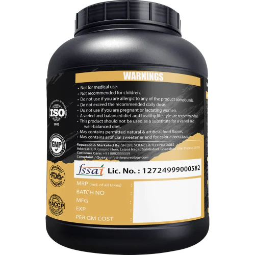 thepureology Protien | Whey Concentrate Whey Protein  ( 2.5kg, Kesar Kulfi)