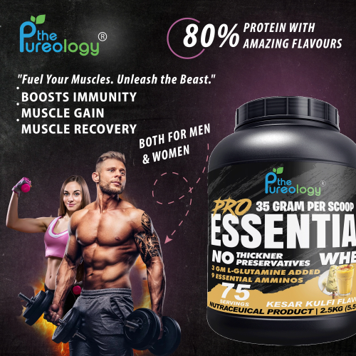 thepureology Protien | Whey Concentrate Whey Protein  ( 2.5kg, Kesar Kulfi)