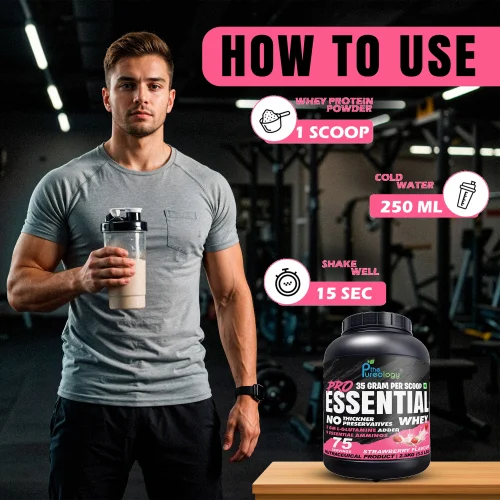 thepureology Protien | Whey Concentrate Whey Protein  ( 2.5kg, Strawberry)