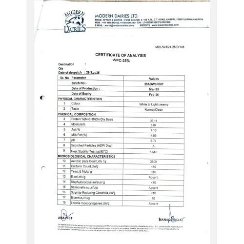 Whey Protein Concentrate WPC 35% 1kg